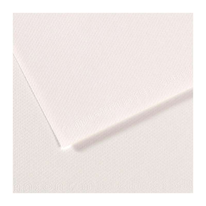 Papier mi-teintes Canson, 50 x 65 cm (Raisin) - 160 g/m², Blanc nuage
