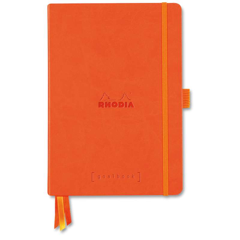 Carnet Rhodiarama Goalbook dots couverture rigide Rhodia, Tangerine, A5, 14,8 cm x 21 cm, 90 g/m²