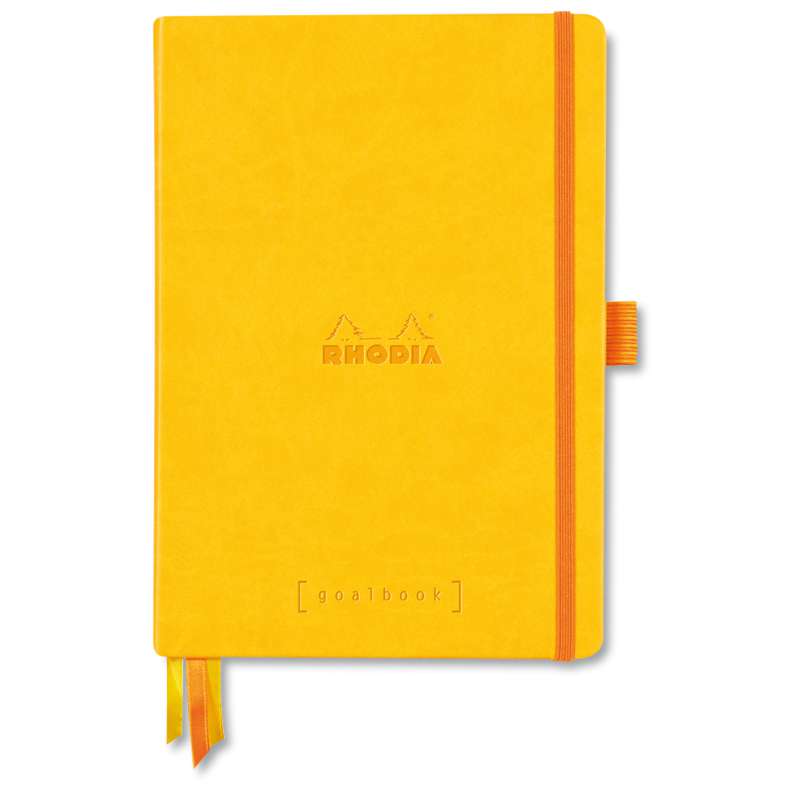 Carnet Rhodiarama Goalbook dots couverture rigide Rhodia, Jonquille, A5, 14,8 cm x 21 cm, 90 g/m²