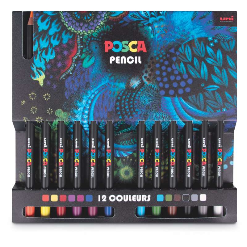 Coffrets de crayons de couleur Posca, 12 crayons, Set
