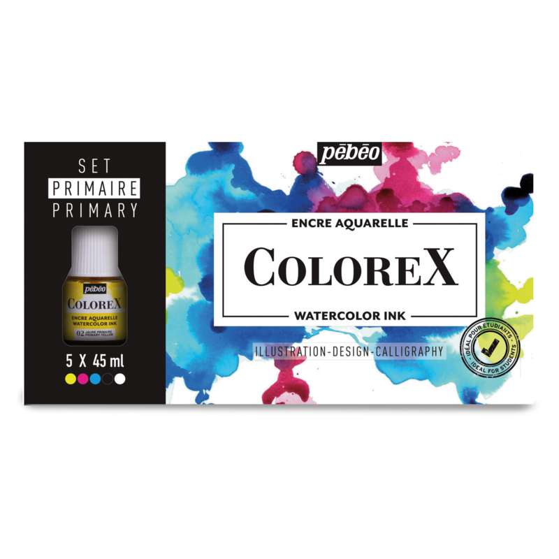 Set Colorex - Couleurs primaires, 5 x 45 ml, Couleurs primaires